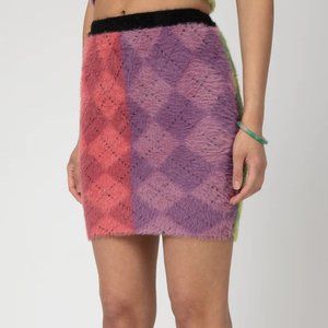 The Ragged Priest Multi-Colour Knit Skirt Size S